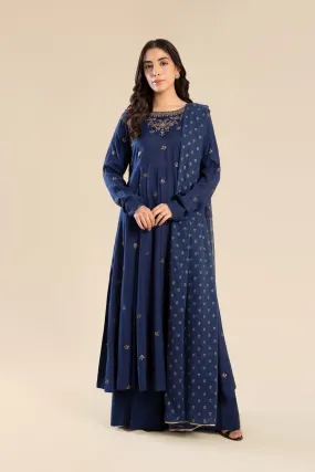 2 Piece Embroidered Raw Silk Suit | MB-F24-601