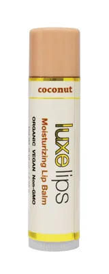 Beeswax Free, Nut Free Lip Balm - Luxe Lips - Coconut Scent