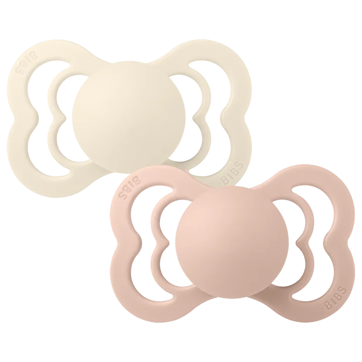 BIBS Supreme 2 PACK Silicone Ivory/Blush