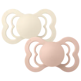 BIBS Supreme 2 PACK Silicone Ivory/Blush