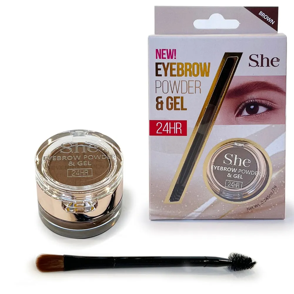 EyeBrow Powder & Gel - Brown (12 units)