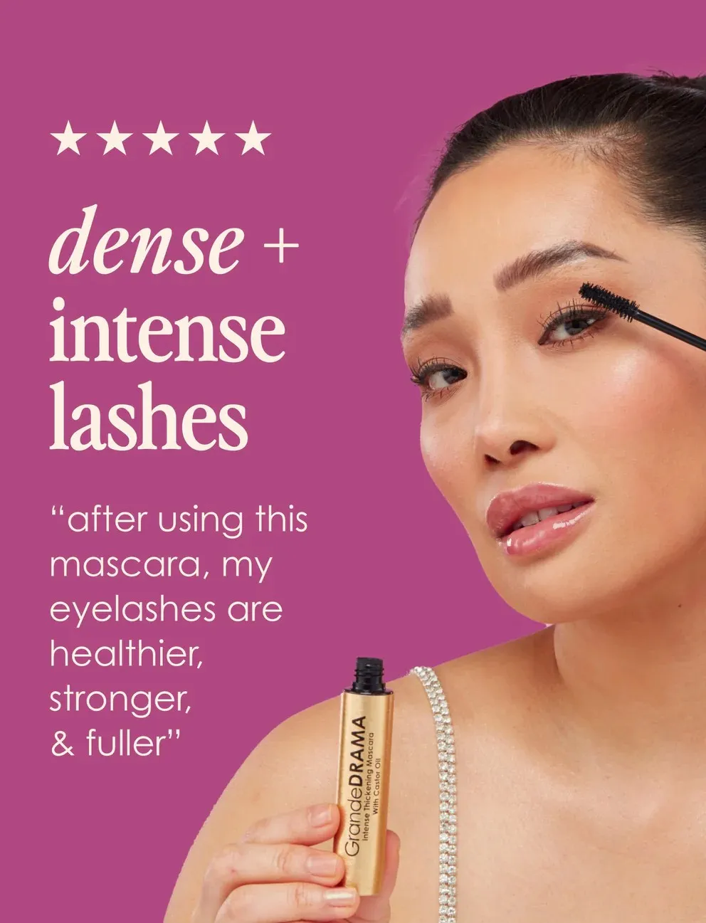 Grande Cosmetics GrandeDRAMA Intense Thickening Mascara with Castor Oil