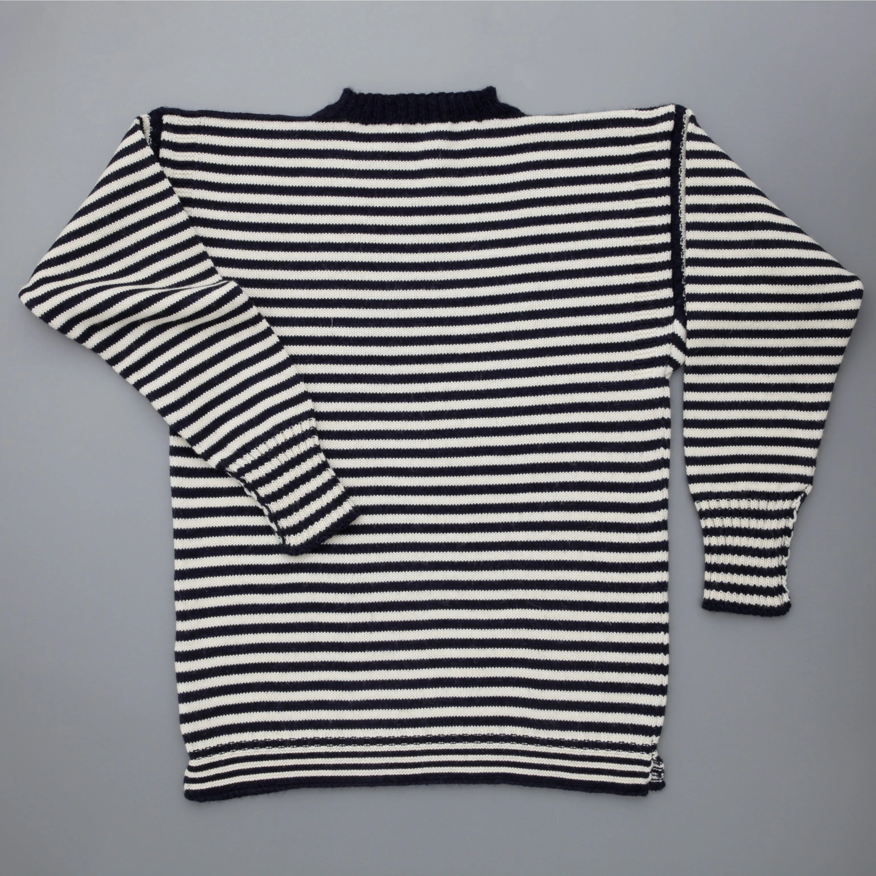 Guernsey Sweater Navy Stripe