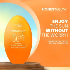 Honest Glow Tinted Papaya Sunscreen SPF 50 PA    - 50g