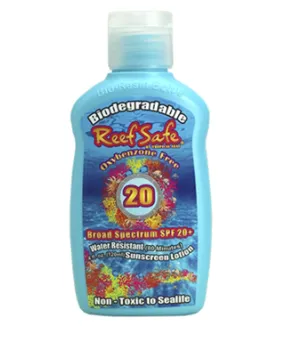 Reef Safe Oxybenzone Free Biodegradable Sunscreen SPF 20 