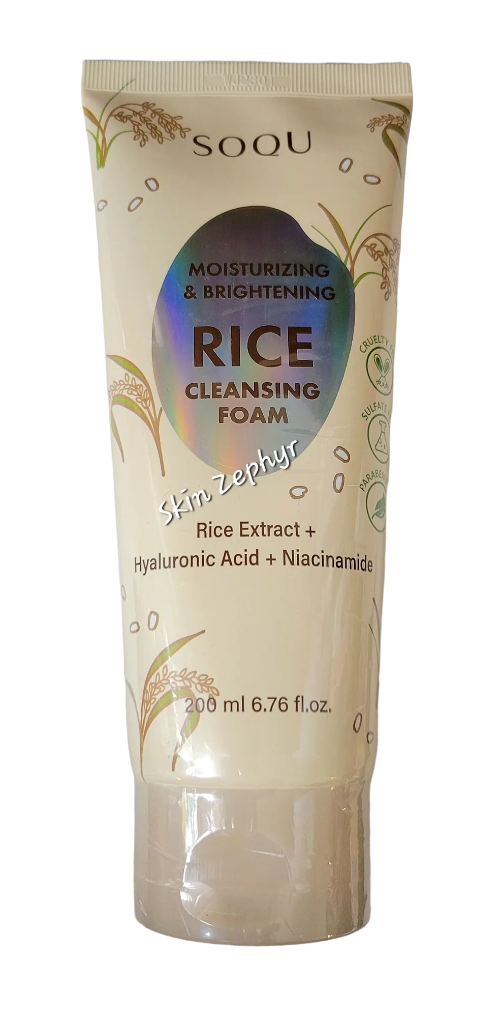 Soqu Moisturizing and Brightening Rice Cleansing Foam