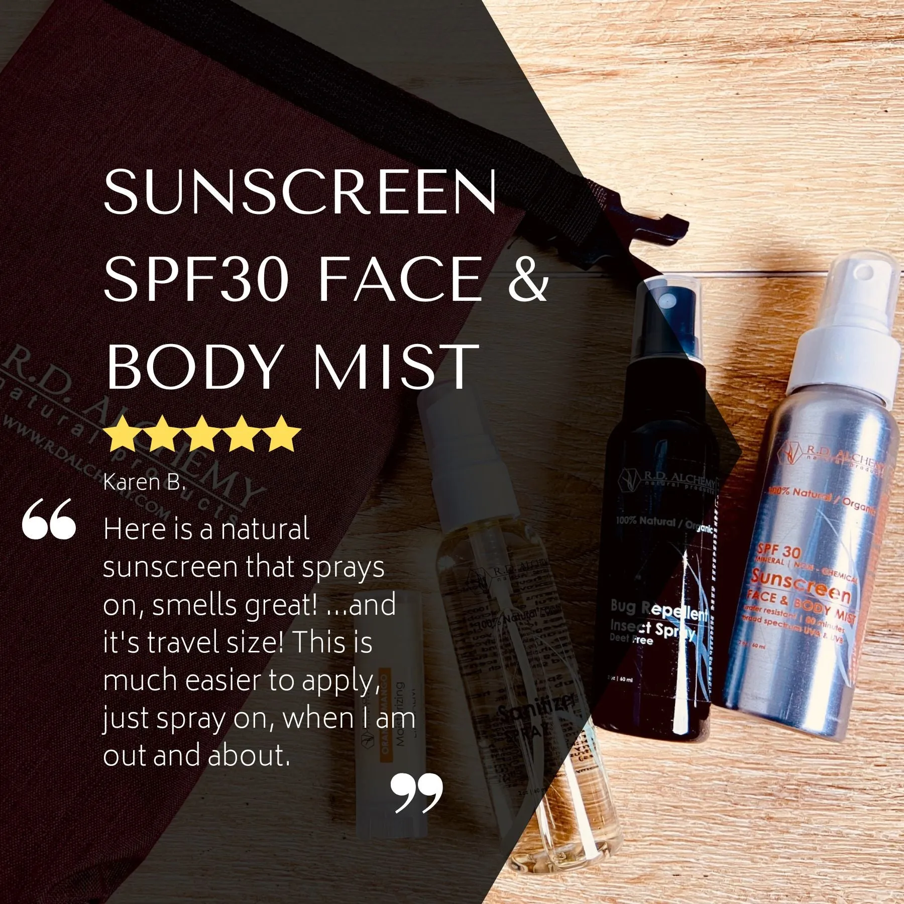 Sunscreen SPF30 Face & Body Mist