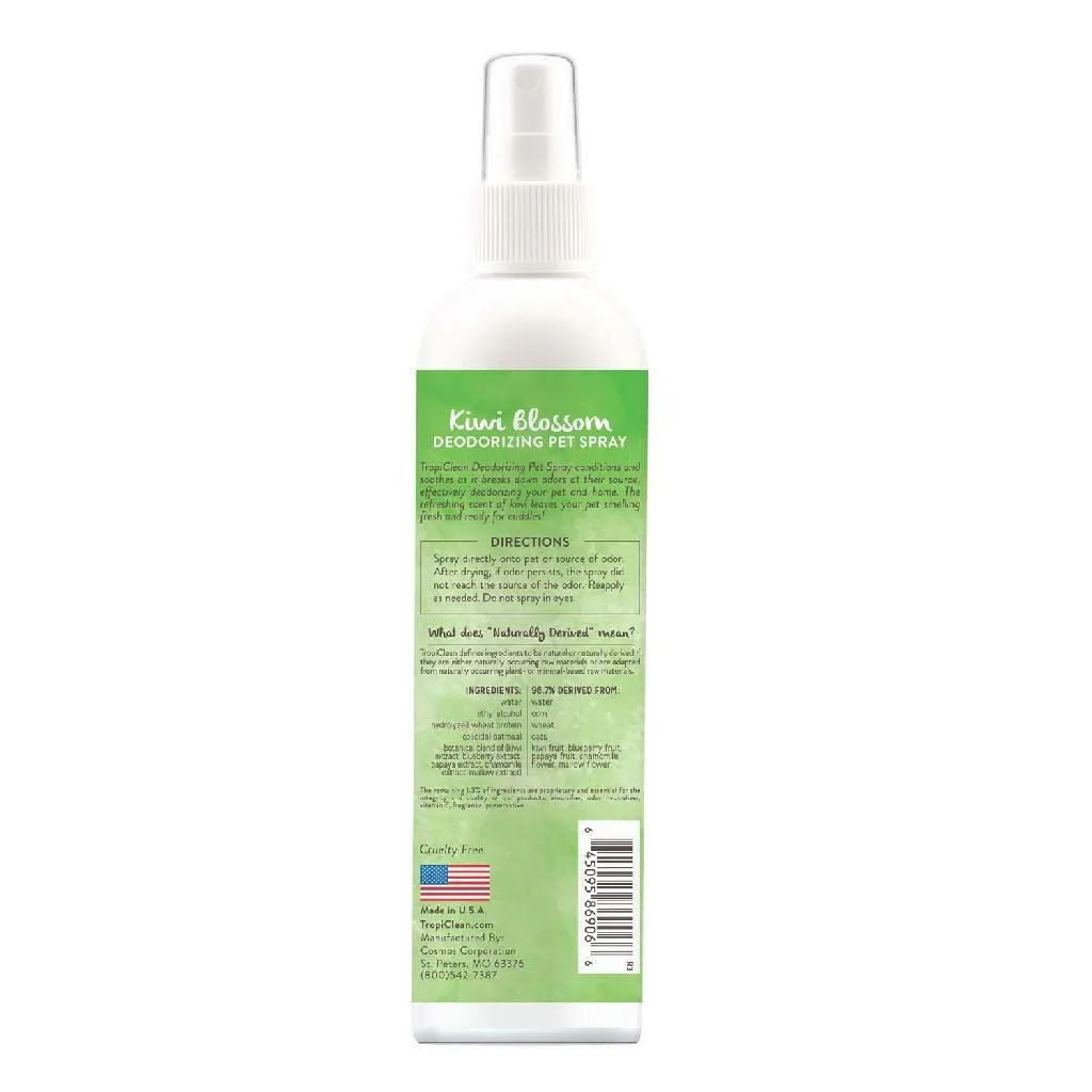 Tropiclean Kiwi Blossom Deodorizing Spray For Dogs & Cats (8 oz)